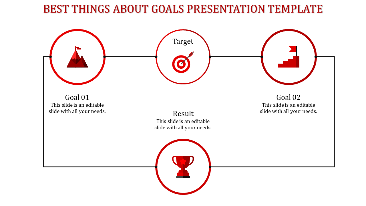 Attractive Business Goals Template PowerPoint Slide
